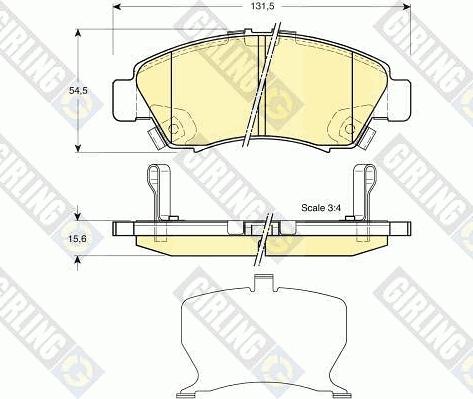 Girling 6132129 - Bremsbelagsatz, Scheibenbremse alexcarstop-ersatzteile.com