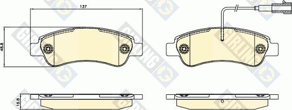 Girling 6120684 - Bremsbelagsatz, Scheibenbremse alexcarstop-ersatzteile.com