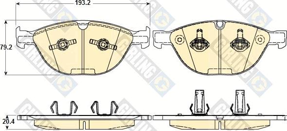 Girling 6120262 - Bremsbelagsatz, Scheibenbremse alexcarstop-ersatzteile.com