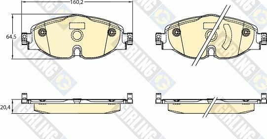 Girling 6121431 - Bremsbelagsatz, Scheibenbremse alexcarstop-ersatzteile.com