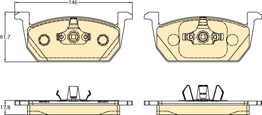 Girling 6121592 - Bremsbelagsatz, Scheibenbremse alexcarstop-ersatzteile.com