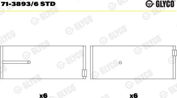 Glyco 71-3893/6 STD - Pleuellager alexcarstop-ersatzteile.com