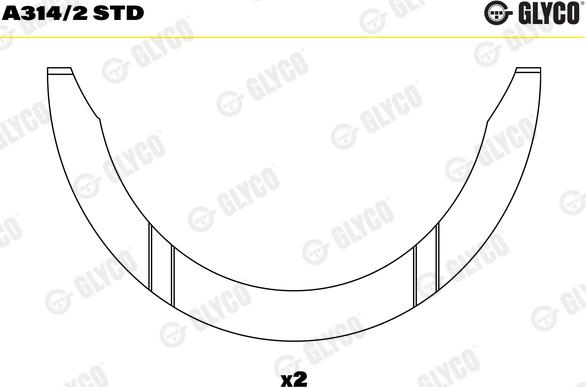 Glyco A314/2 STD - Distanzscheibe, Kurbelwelle alexcarstop-ersatzteile.com