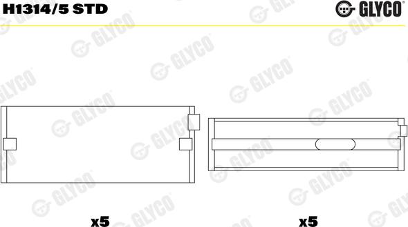 Glyco H1314/5 STD - Kurbelwellenlager alexcarstop-ersatzteile.com