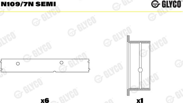 Glyco N109/7N SEMI - Nockenwellenlager alexcarstop-ersatzteile.com