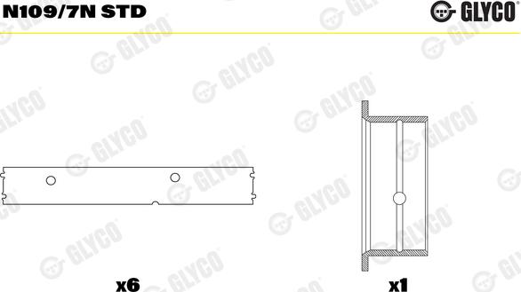 Glyco N109/7N STD - Nockenwellenlager alexcarstop-ersatzteile.com