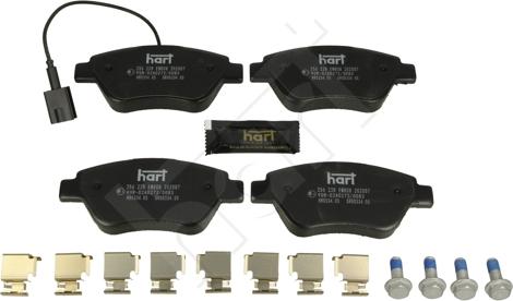 Hart 256 228 - Bremsbelagsatz, Scheibenbremse alexcarstop-ersatzteile.com