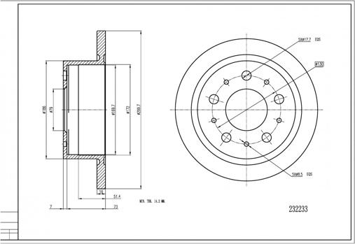 Hart 232 233 - Bremsscheibe alexcarstop-ersatzteile.com