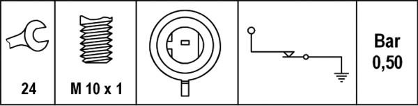 HELLA 6ZL 008 780-011 - Sensor, Öldruck alexcarstop-ersatzteile.com