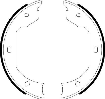 HELLA 8DA 355 050-471 - Bremsbackensatz, Feststellbremse alexcarstop-ersatzteile.com