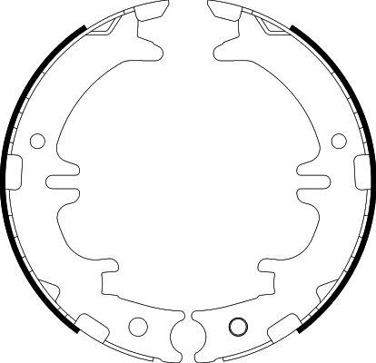 HELLA 8DA 355 050-541 - Bremsbackensatz, Feststellbremse alexcarstop-ersatzteile.com