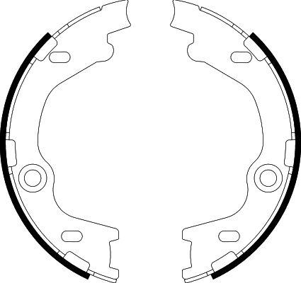 HELLA 8DA 355 050-811 - Bremsbackensatz, Feststellbremse alexcarstop-ersatzteile.com