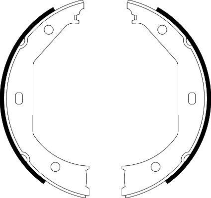 HELLA 8DA 355 050-381 - Bremsbackensatz, Feststellbremse alexcarstop-ersatzteile.com