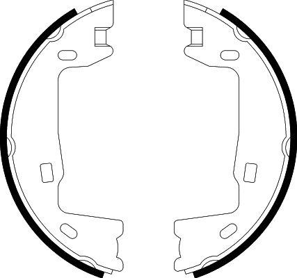 HELLA 8DA 355 050-321 - Bremsbackensatz, Feststellbremse alexcarstop-ersatzteile.com