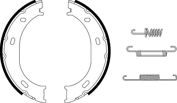 HELLA 8DA 355 050-291 - Bremsbackensatz, Feststellbremse alexcarstop-ersatzteile.com