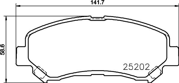 HELLA 8DB 355 045-191 - Bremsbelagsatz, Scheibenbremse alexcarstop-ersatzteile.com