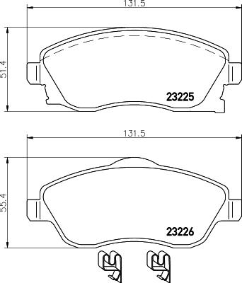 HELLA 8DB 355 045-371 - Bremsbelagsatz, Scheibenbremse alexcarstop-ersatzteile.com