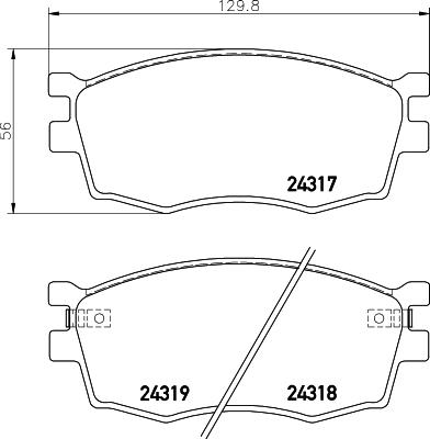 HELLA 8DB 355 045-211 - Bremsbelagsatz, Scheibenbremse alexcarstop-ersatzteile.com