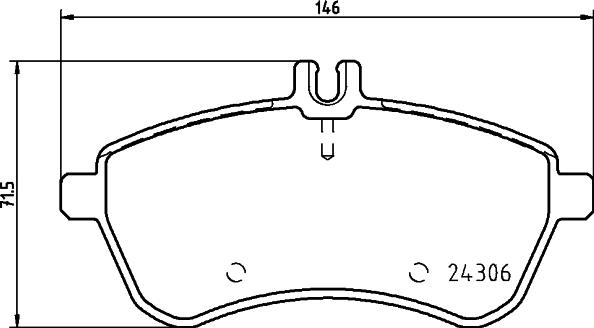 HELLA 8DB 355 043-261 - Bremsbelagsatz, Scheibenbremse alexcarstop-ersatzteile.com