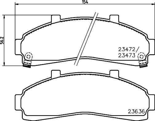 HELLA 8DB 355 009-941 - Bremsbelagsatz, Scheibenbremse alexcarstop-ersatzteile.com