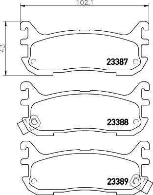 HELLA 8DB 355 009-911 - Bremsbelagsatz, Scheibenbremse alexcarstop-ersatzteile.com