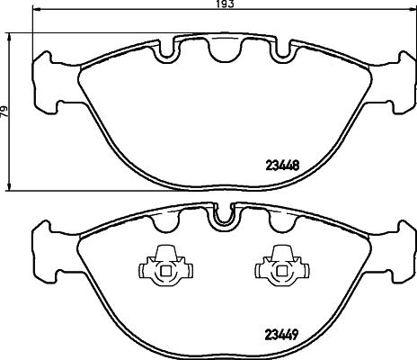 HELLA 8DB 355 009-921 - Bremsbelagsatz, Scheibenbremse alexcarstop-ersatzteile.com