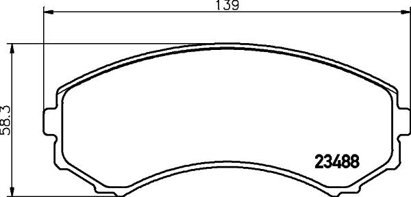 HELLA 8DB 355 009-461 - Bremsbelagsatz, Scheibenbremse alexcarstop-ersatzteile.com