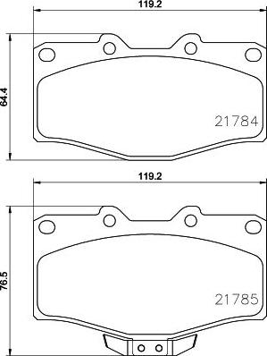 HELLA 8DB 355 009-471 - Bremsbelagsatz, Scheibenbremse alexcarstop-ersatzteile.com