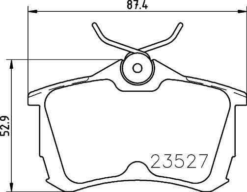 HELLA 8DB 355 009-511 - Bremsbelagsatz, Scheibenbremse alexcarstop-ersatzteile.com