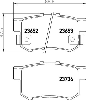 HELLA 8DB 355 009-581 - Bremsbelagsatz, Scheibenbremse alexcarstop-ersatzteile.com