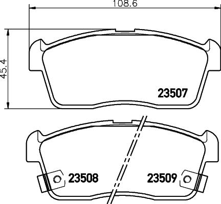 HELLA 8DB 355 009-631 - Bremsbelagsatz, Scheibenbremse alexcarstop-ersatzteile.com