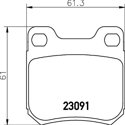 HELLA 8DB 355 009-041 - Bremsbelagsatz, Scheibenbremse alexcarstop-ersatzteile.com