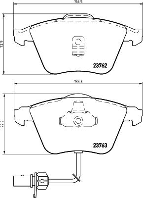 HELLA 8DB 355 009-141 - Bremsbelagsatz, Scheibenbremse alexcarstop-ersatzteile.com