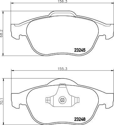 HELLA 8DB 355 009-111 - Bremsbelagsatz, Scheibenbremse alexcarstop-ersatzteile.com