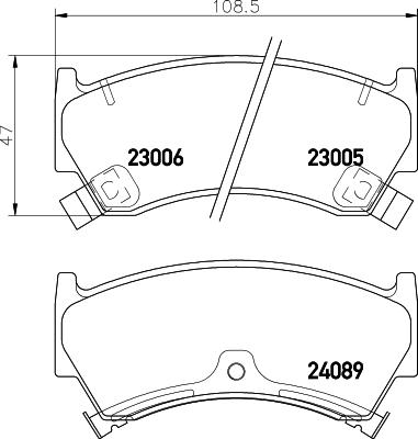 HELLA 8DB 355 009-821 - Bremsbelagsatz, Scheibenbremse alexcarstop-ersatzteile.com