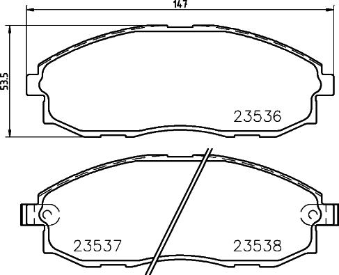 HELLA 8DB 355 009-381 - Bremsbelagsatz, Scheibenbremse alexcarstop-ersatzteile.com