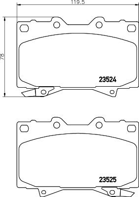 HELLA 8DB 355 009-371 - Bremsbelagsatz, Scheibenbremse alexcarstop-ersatzteile.com