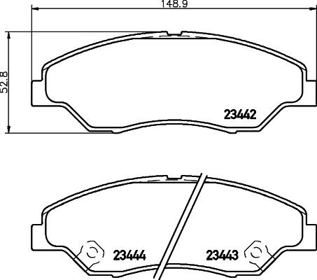 HELLA 8DB 355 009-701 - Bremsbelagsatz, Scheibenbremse alexcarstop-ersatzteile.com