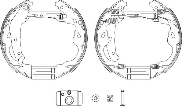 HELLA 8DB 355 004-931 - Bremsbackensatz alexcarstop-ersatzteile.com