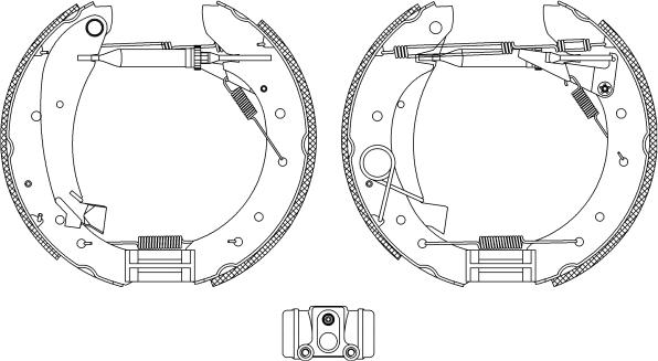 HELLA 8DB 355 004-241 - Bremsbackensatz alexcarstop-ersatzteile.com