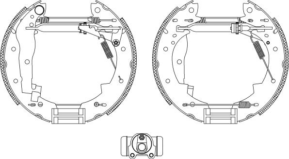 HELLA 8DB 355 004-251 - Bremsbackensatz alexcarstop-ersatzteile.com