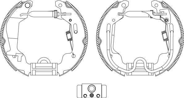 HELLA 8DB 355 004-781 - Bremsbackensatz alexcarstop-ersatzteile.com