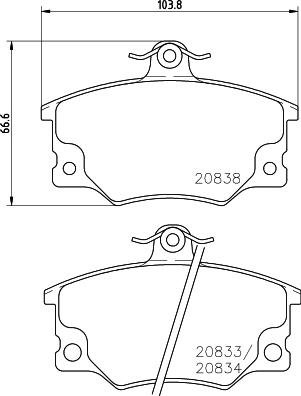 HELLA 8DB 355 005-961 - Bremsbelagsatz, Scheibenbremse alexcarstop-ersatzteile.com