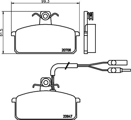 HELLA 8DB 355 005-981 - Bremsbelagsatz, Scheibenbremse alexcarstop-ersatzteile.com