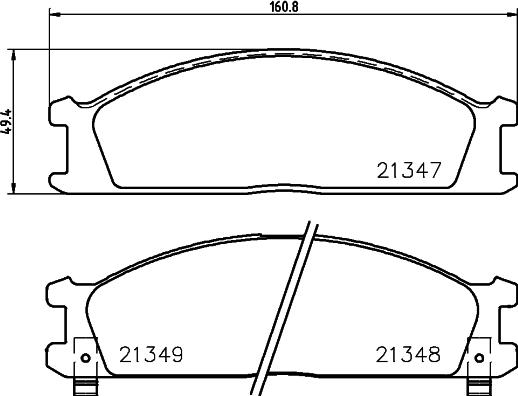 HELLA 8DB 355 005-651 - Bremsbelagsatz, Scheibenbremse alexcarstop-ersatzteile.com