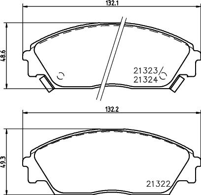 HELLA 8DB 355 005-661 - Bremsbelagsatz, Scheibenbremse alexcarstop-ersatzteile.com