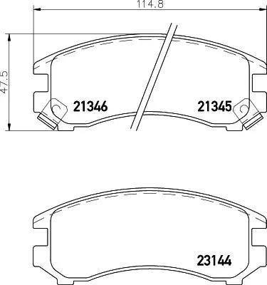 HELLA 8DB 355 005-681 - Bremsbelagsatz, Scheibenbremse alexcarstop-ersatzteile.com