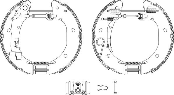 HELLA 8DB 355 005-091 - Bremsbackensatz alexcarstop-ersatzteile.com