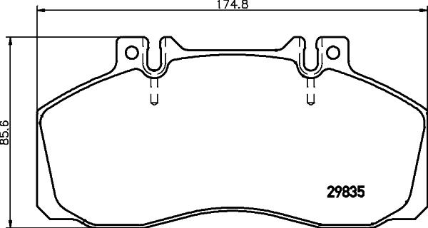 HELLA 8DB 355 005-311 - Bremsbelagsatz, Scheibenbremse alexcarstop-ersatzteile.com