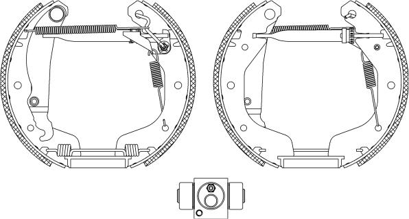 HELLA 8DB 355 005-221 - Bremsbackensatz alexcarstop-ersatzteile.com